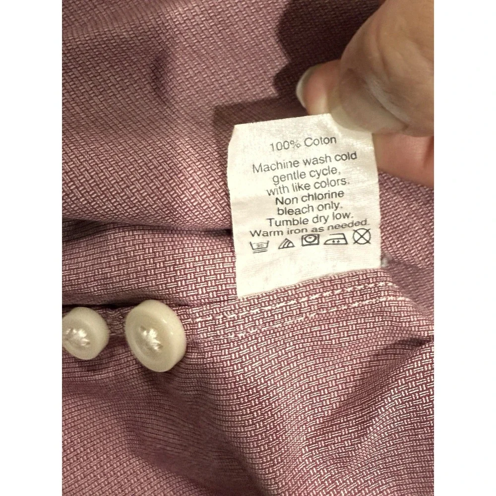 J Crew Thompson Shirtings 80s 2-Ply Button Down Shirt‎ Mens Large Pink Preppy